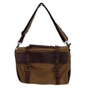 Vintage Mens Genuine Leather Messenger Bag Brown Shoulder Briefcase Laptop Satch